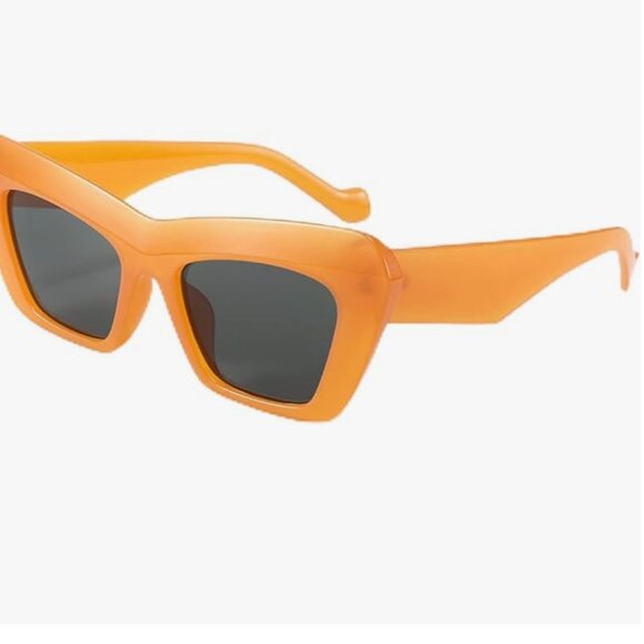 Vintage Cat Eye Square Jelly Colored Sunglasses
